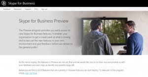 skype for business preview
