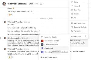 Turn a chat into action