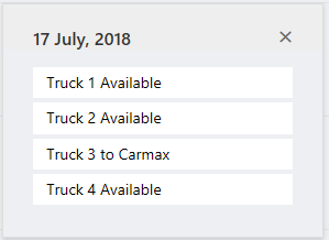 Planner daily truck schedule