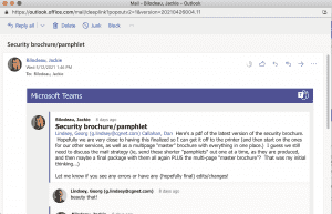 Recipient's view in Outlook