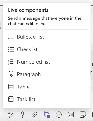 Live components dropdown