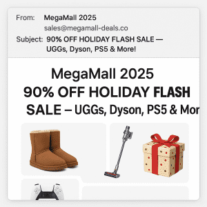 holiday scam example