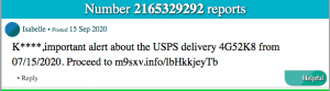 USPS smishing example 2