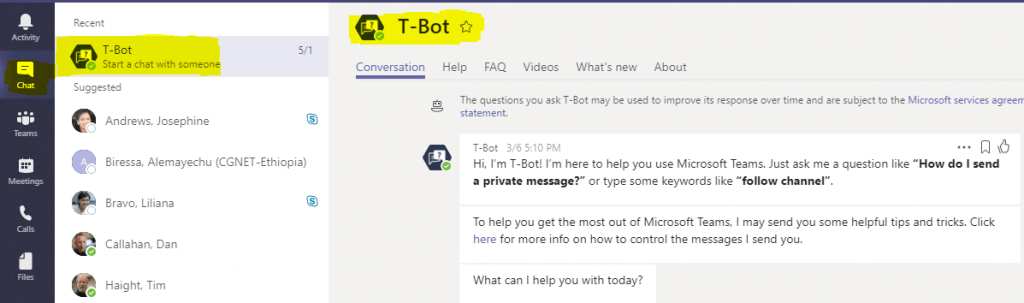 Microsoft Teams: T-Bot