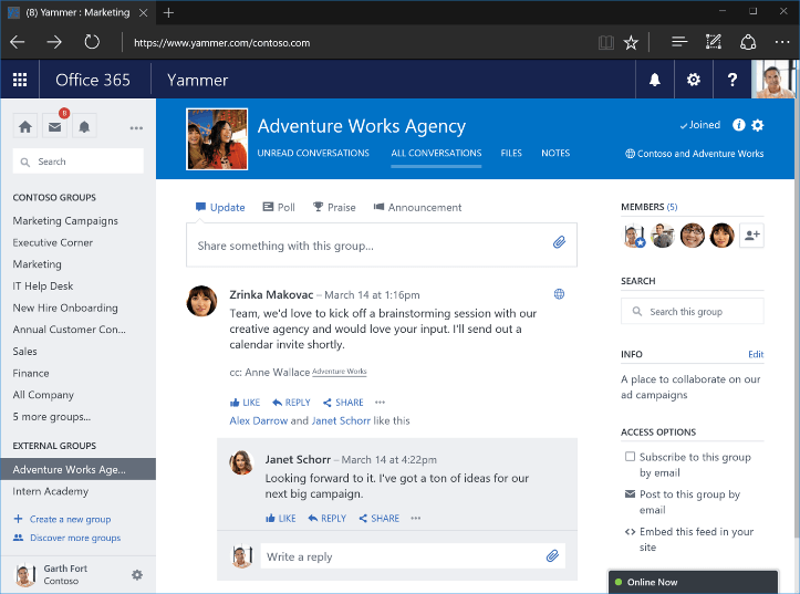 yammer groups